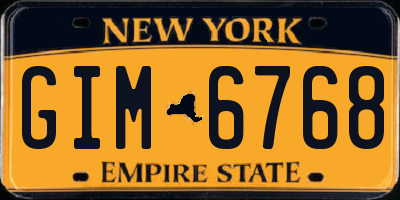 NY license plate GIM6768