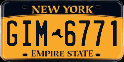 NY license plate GIM6771