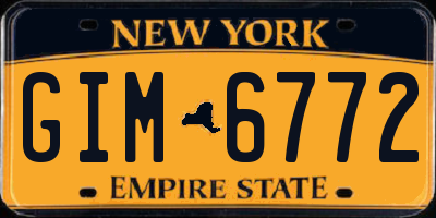 NY license plate GIM6772