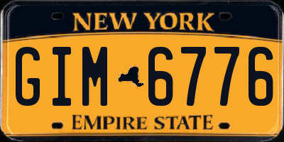 NY license plate GIM6776