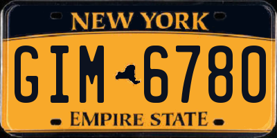 NY license plate GIM6780