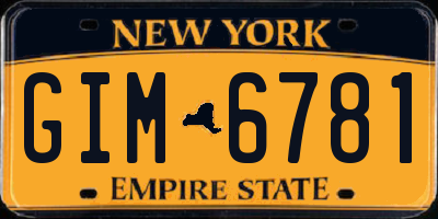 NY license plate GIM6781