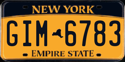 NY license plate GIM6783