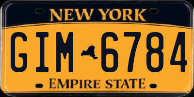 NY license plate GIM6784