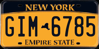 NY license plate GIM6785