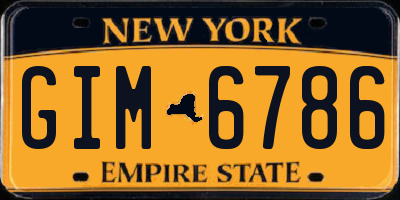 NY license plate GIM6786