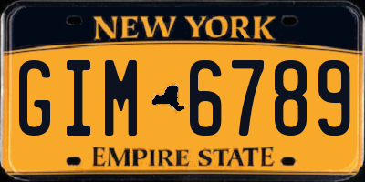NY license plate GIM6789