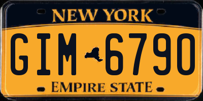 NY license plate GIM6790