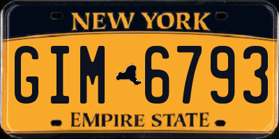NY license plate GIM6793