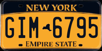 NY license plate GIM6795