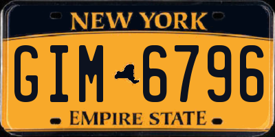 NY license plate GIM6796