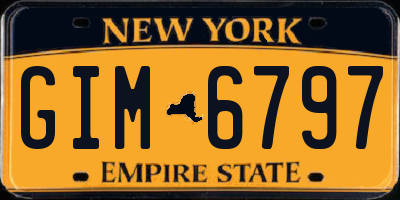 NY license plate GIM6797