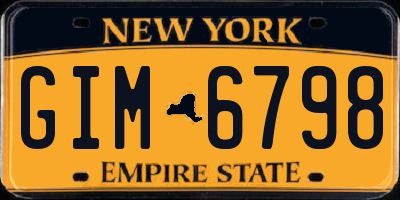 NY license plate GIM6798