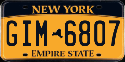 NY license plate GIM6807