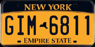 NY license plate GIM6811