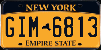 NY license plate GIM6813