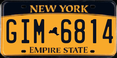 NY license plate GIM6814