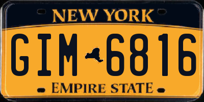 NY license plate GIM6816