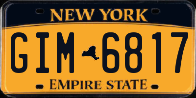 NY license plate GIM6817