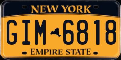 NY license plate GIM6818