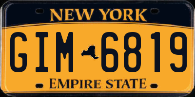 NY license plate GIM6819