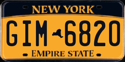 NY license plate GIM6820
