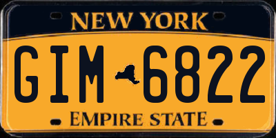 NY license plate GIM6822