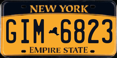 NY license plate GIM6823