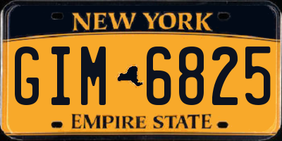NY license plate GIM6825