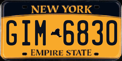 NY license plate GIM6830