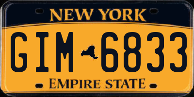 NY license plate GIM6833