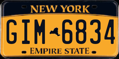 NY license plate GIM6834