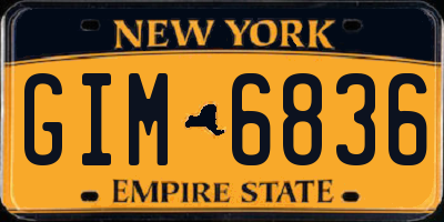 NY license plate GIM6836