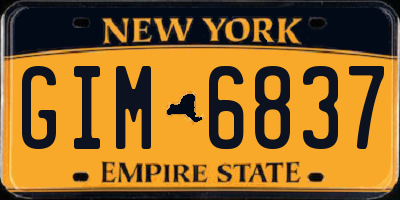 NY license plate GIM6837