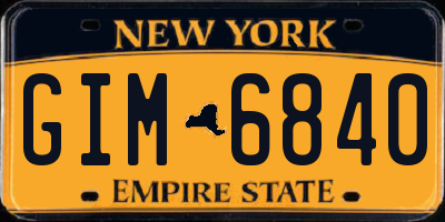 NY license plate GIM6840