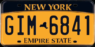 NY license plate GIM6841