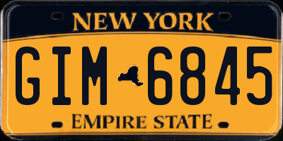 NY license plate GIM6845