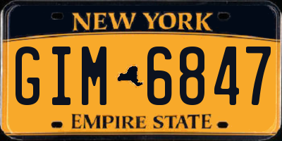 NY license plate GIM6847