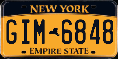 NY license plate GIM6848