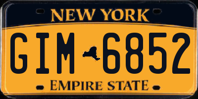 NY license plate GIM6852