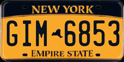 NY license plate GIM6853
