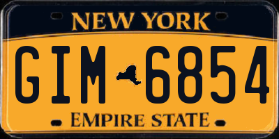 NY license plate GIM6854