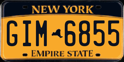 NY license plate GIM6855