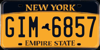 NY license plate GIM6857