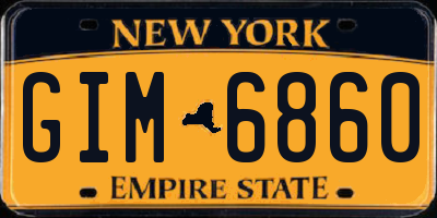 NY license plate GIM6860