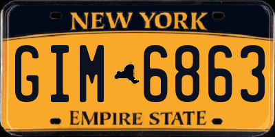 NY license plate GIM6863