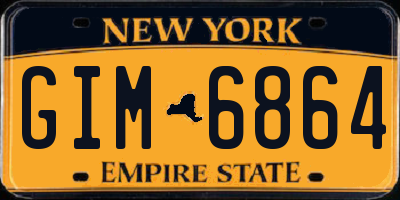 NY license plate GIM6864