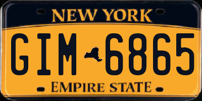 NY license plate GIM6865