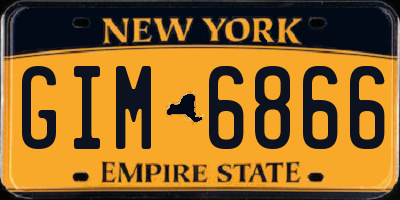NY license plate GIM6866