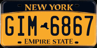 NY license plate GIM6867